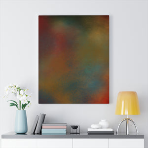 Red Metal I Abstract Art Canvas Print