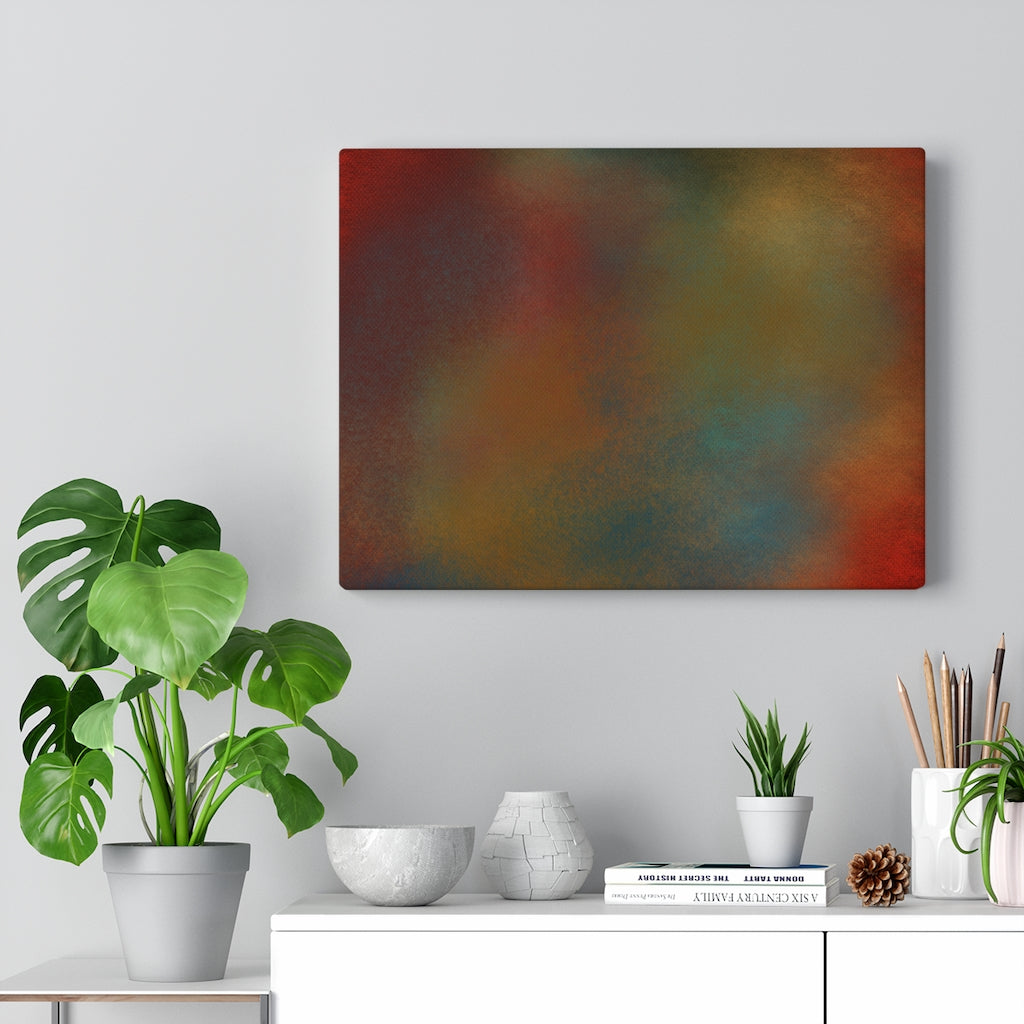 Red Metal I Abstract Art Canvas Print