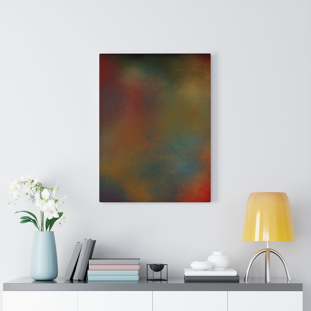 Red Metal I Abstract Art Canvas Print