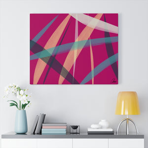 Vivid Leaves I Abstract Art Canvas Print