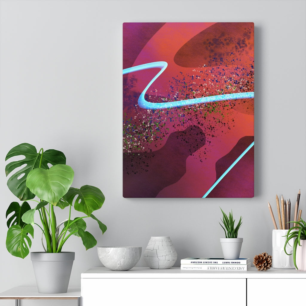 Waves I Abstract Art Canvas Print