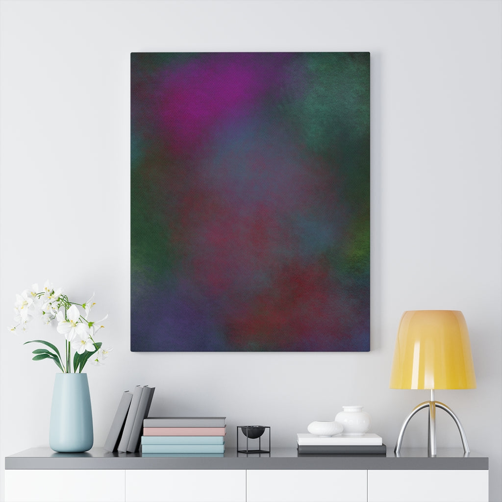 Peacock I Abstract Art Canvas Print