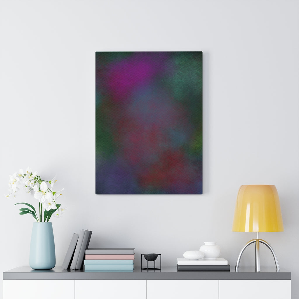 Peacock I Abstract Art Canvas Print