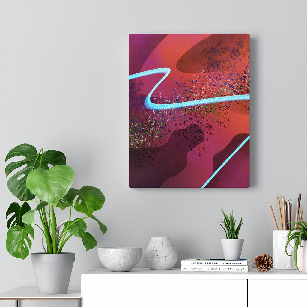 Waves I Abstract Art Canvas Print